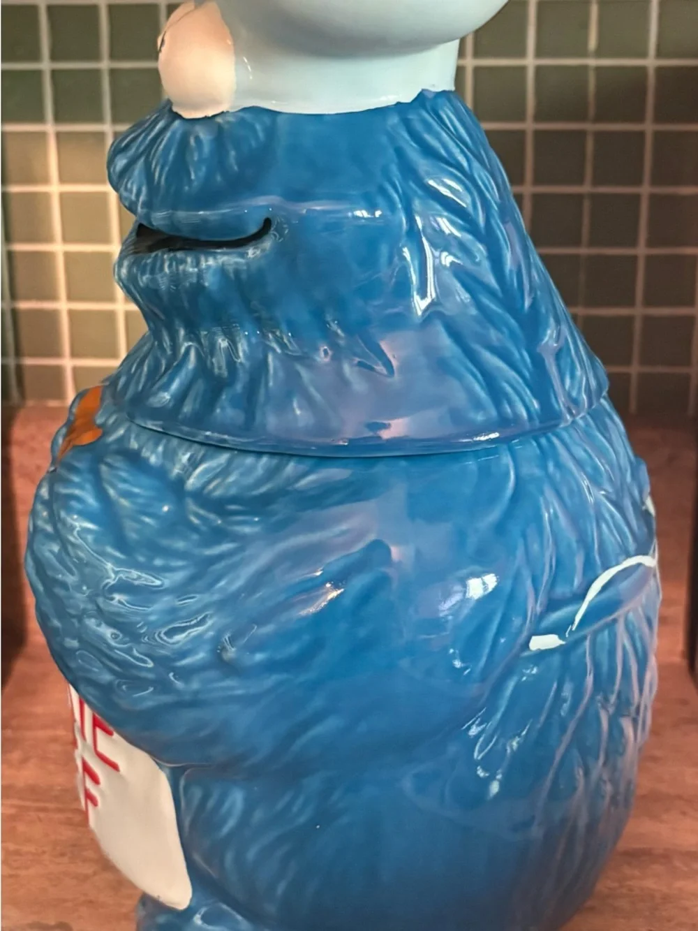 Vintage RARE 1970’s Sesame Street Cookie Monster Cookie Chef Ceramic Cookie Jar